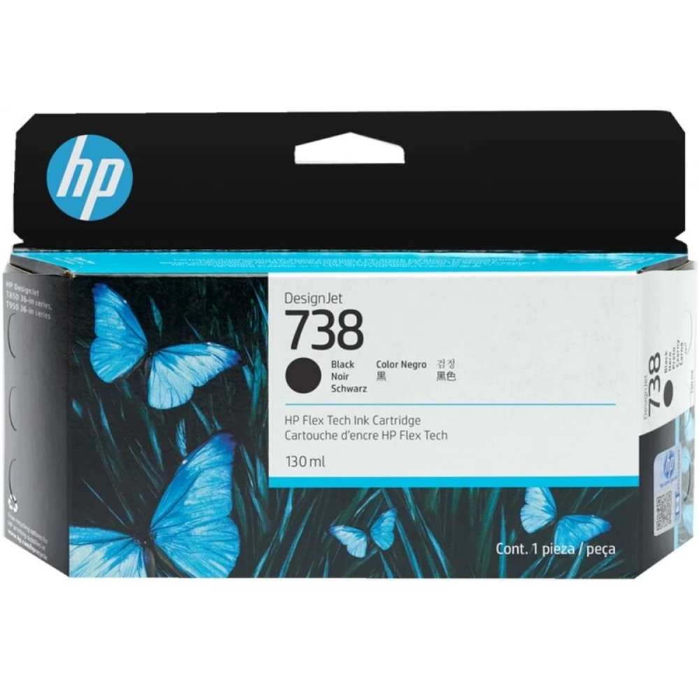 HP 738 498N4A Siyah 130ml Orijinal DesignJet Mürekkep Kartuşu