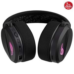 ASUS ROG Pelta Siyah Hafif (2.4GHz / Bluetooth / USB-C) ARGB Kablosuz Oyuncu Kulaklığı / 90YH0410-BHUA00
