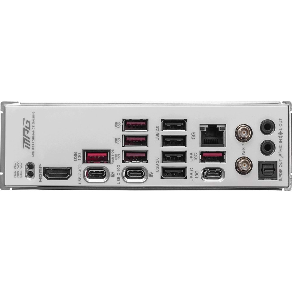 MSI MPG X870E EDGE TI WIFI7 DDR5 HDMI-DP TYPEC PCIE 5.0 AM5 ATX BEYAZ