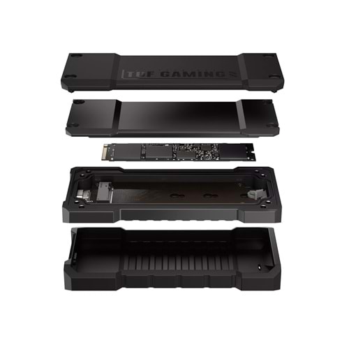 ASUS TUF Gaming A2 M.2 NVMe / SATA SSD Alüminyum IP68 Harici Disk Kutusu (Siyah)