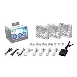 MSI MPG EZ120 ARGB WHITE-3W Kasa Fanı 3-lü Set Beyaz