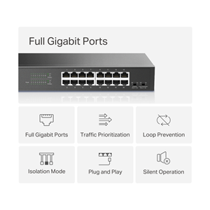 MERCUSYS 16poırt Gigabit Yönetilemez Switch MS116GS