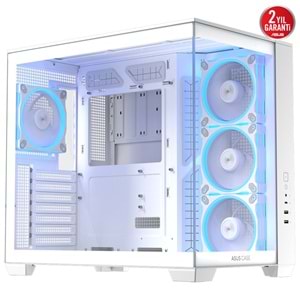 ASUS A32 PLUS TG ARGB Gaming Mid-Tower PC Kasası Beyaz / 90DC00S3-B19000