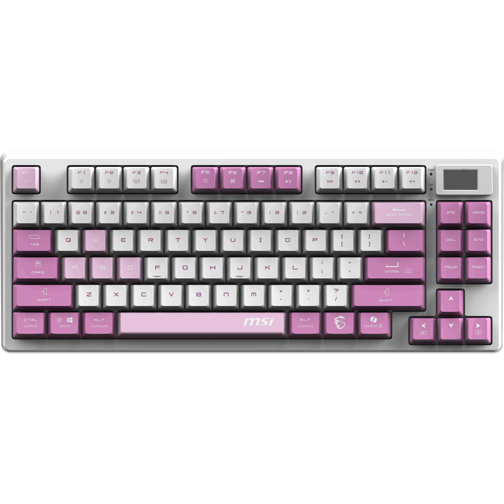 MSI Q TR GG Forge GK600 TKL Violet Switch Mekanik Beyaz/Mor Oyuncu Klavyesi