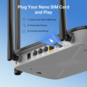 MERCUSYS MB115-4G N300 4G LTE Sim Kartlı Router