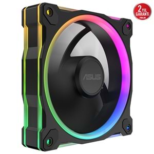 ASUS PRIME 120MM MR120 ARGB 1600RPM 58CFM PWM Aura Sync Siyah Kasa Fanı 3'lü paket 90DA00I0-B09020