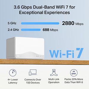 MERCUSYS HALO H25BE-3p WIFI7 BE3600 Çift Bant Mesh Router 3-lü set