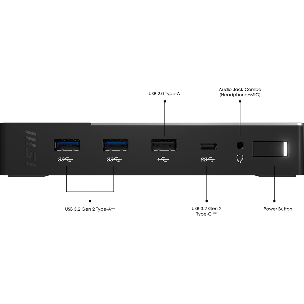 MSI USB-C Docking Station Gen 2 100W PD Triple 4K HDMI DP Gigabit LAN Dock
