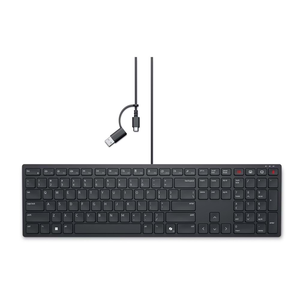DELL Q TR KB525C PRO 580-BBSW Sessiz Kablolu TypeC Klavye