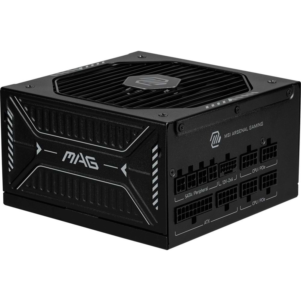 MSI 850W 80+ GOLD MAG A850GLS PCIE5 ATX 3.1 PCIe 5.1 12V-2x6 Tam Modüler Power Supply