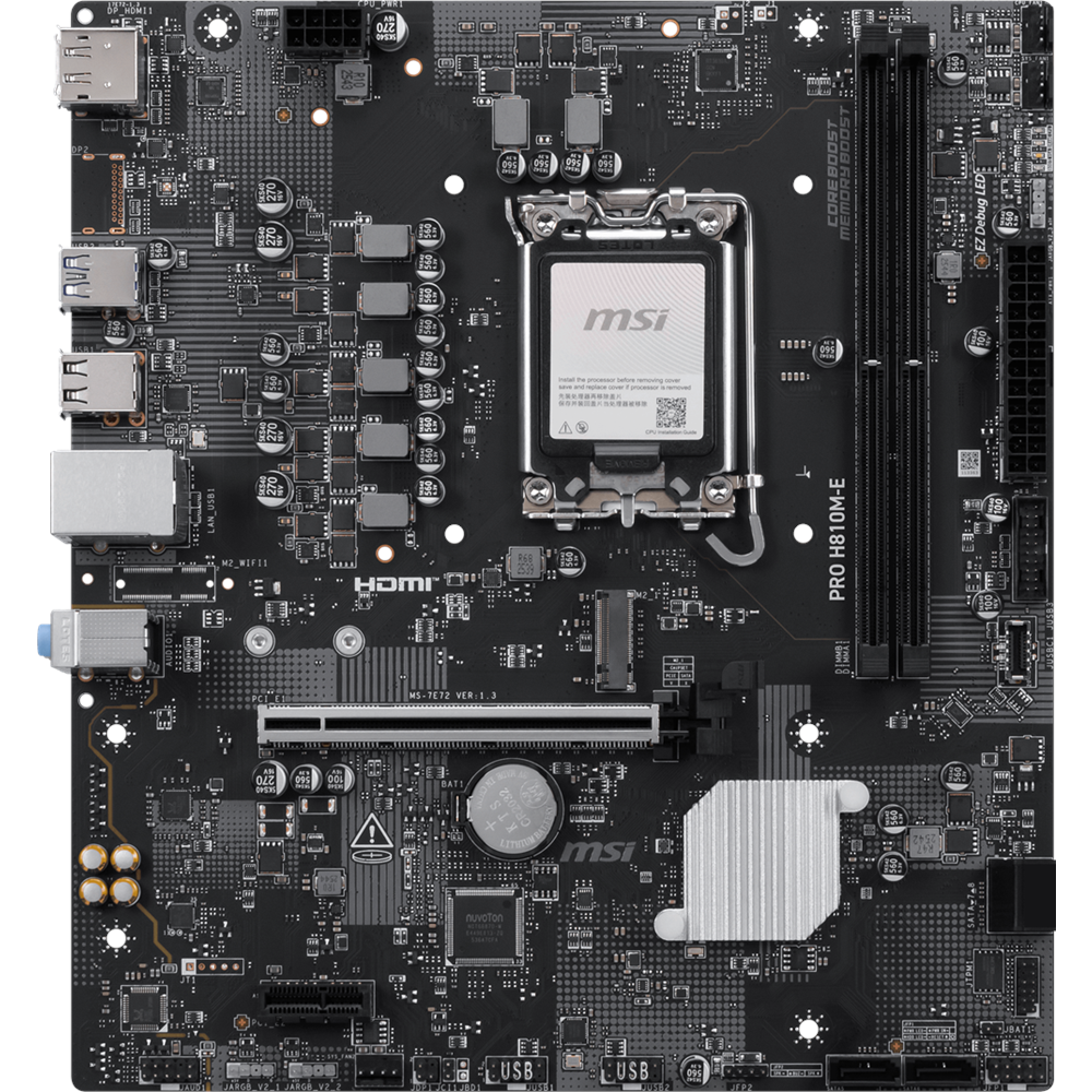 MSI PRO H810M-E DDR5 HDMI-DP PCIE 4.0 1851p mATX