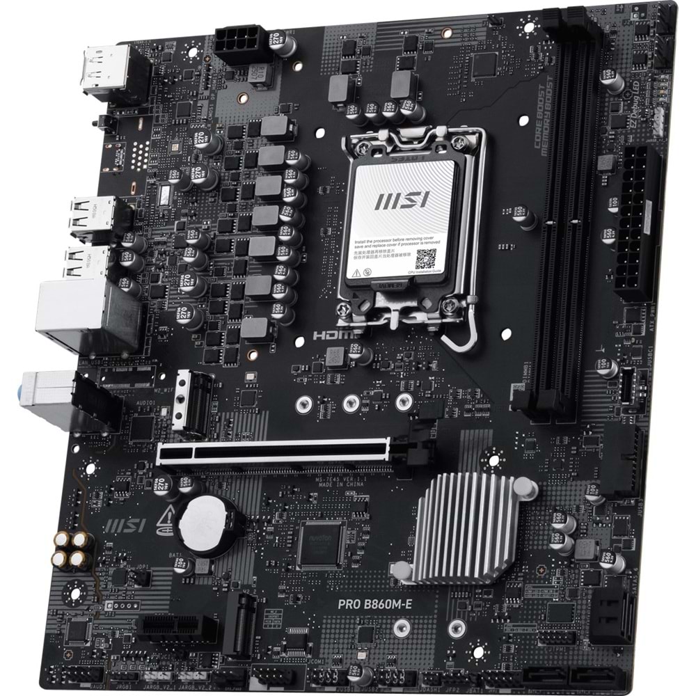 MSI PRO B860M-E DDR5 HDMI-DP PCIE 5.0 1851p mATX
