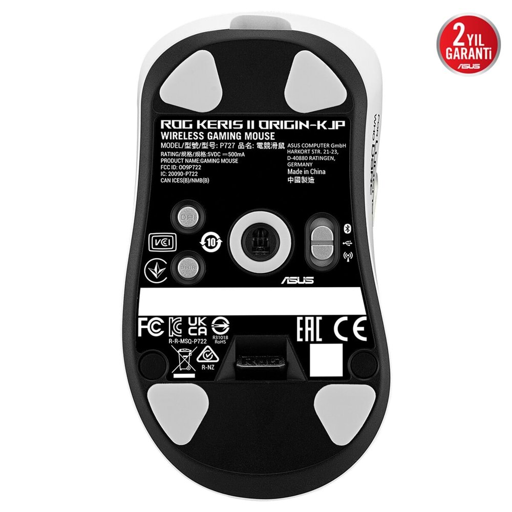 ASUS ROG Keris II Origin-KJP 90MP04L0-BMUA10 42.000DPI 63g Tri-Mode RGB Kojima Productions Gaming Mouse