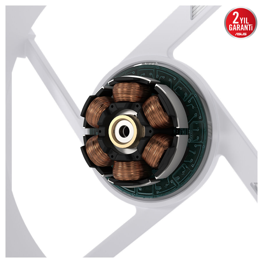 ASUS ProArt PF120 Beyaz 120mm PWM Kasa/Radyatör Fanı (3'lü Paket + Kontrolcü) / 90DA00M3-B09020