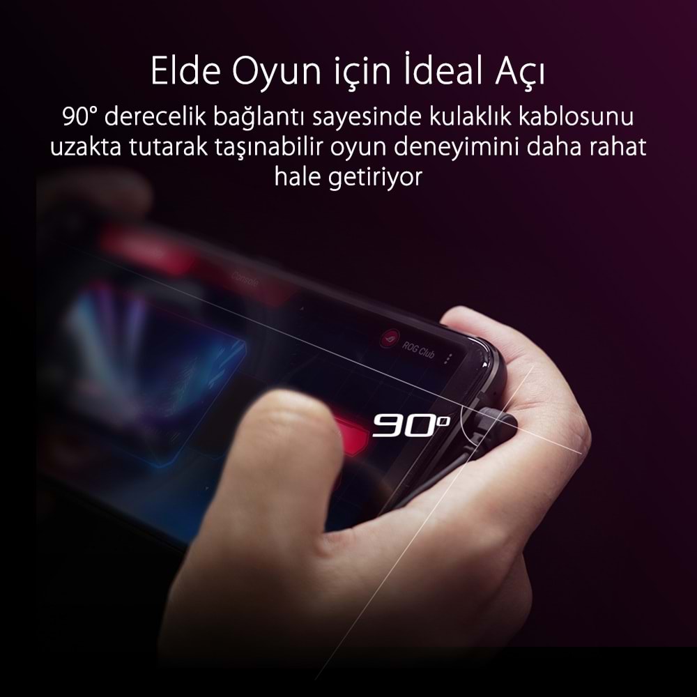 ASUS ROG Cetra II Core 90YH02V1-B2UA00 3.5mm 9.4mm Sürücü Mikrofonlu Siyah Kulak İçi Oyuncu Kulaklığı / 90YH02V1-B2UA00