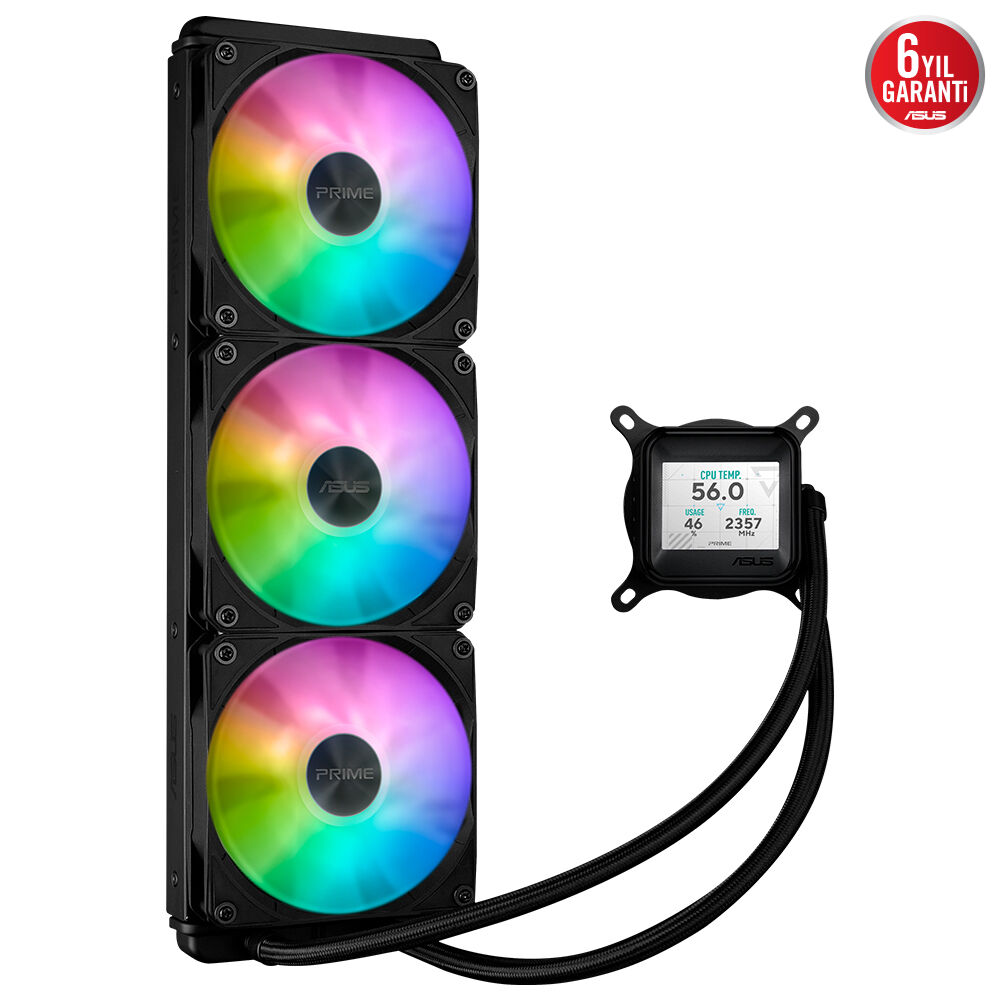 ASUS 360MM LCD PRIME SLC II 360 ARGB AM5-1851p Sıvı Soğutmalı İşlemci Fanı / 90RC01W1-B0EAY0