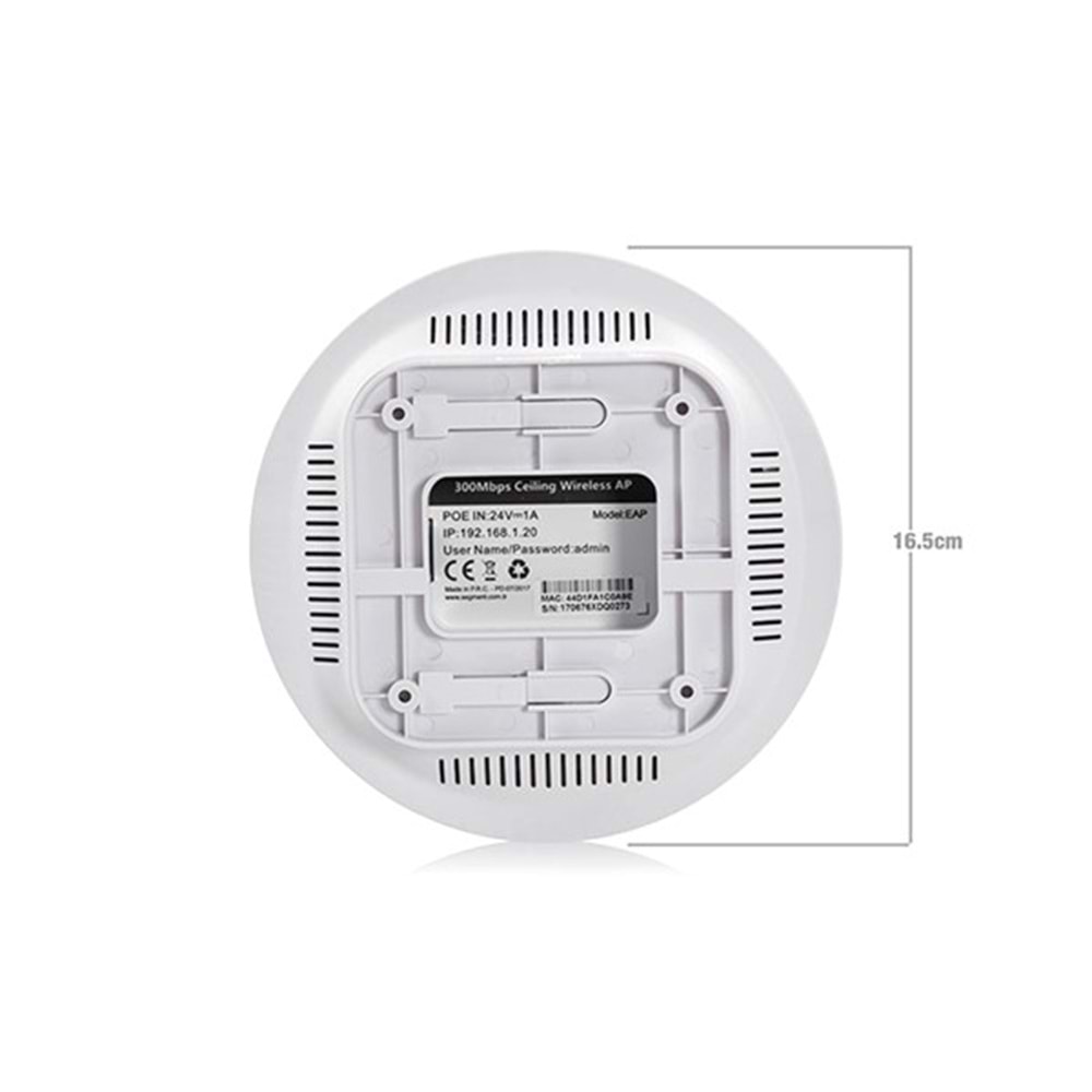 EVEREST EWiFi EAP 300mbps 1port 2.4ghz Repeater Access Point Router PoE Tavan Tipi