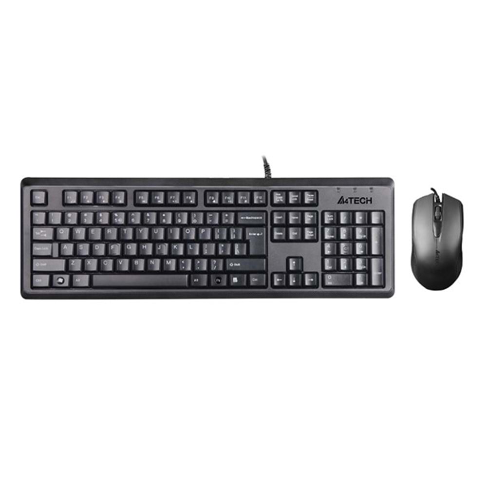 A4TECH KR-9276 Kablolu USB Q Trk Siyah Klavye - Mouse Set