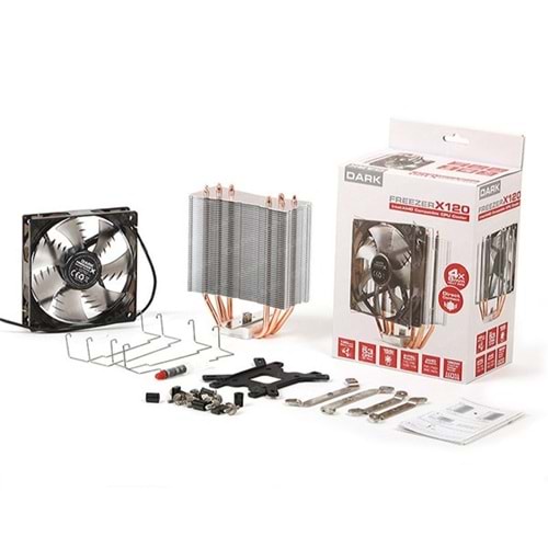 DARK 120mm Freezer X120 DKCCX120 LED Hava Soğutmalı AM5-1851p İşlemci Fanı