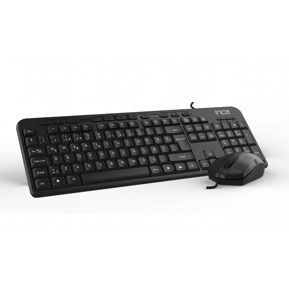 INCA IMK-375T Kablolu USB Q Trk Siyah Klavye - Mouse Set