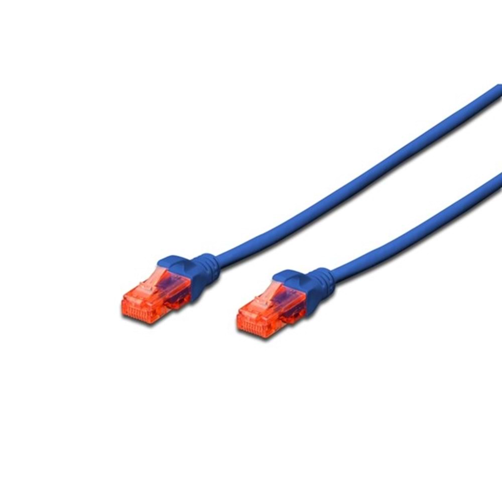 DIGITUS 0.5metre CAT6 Utp DK-1617-005/B Mavi Patch Kablo (10'lu Paket)