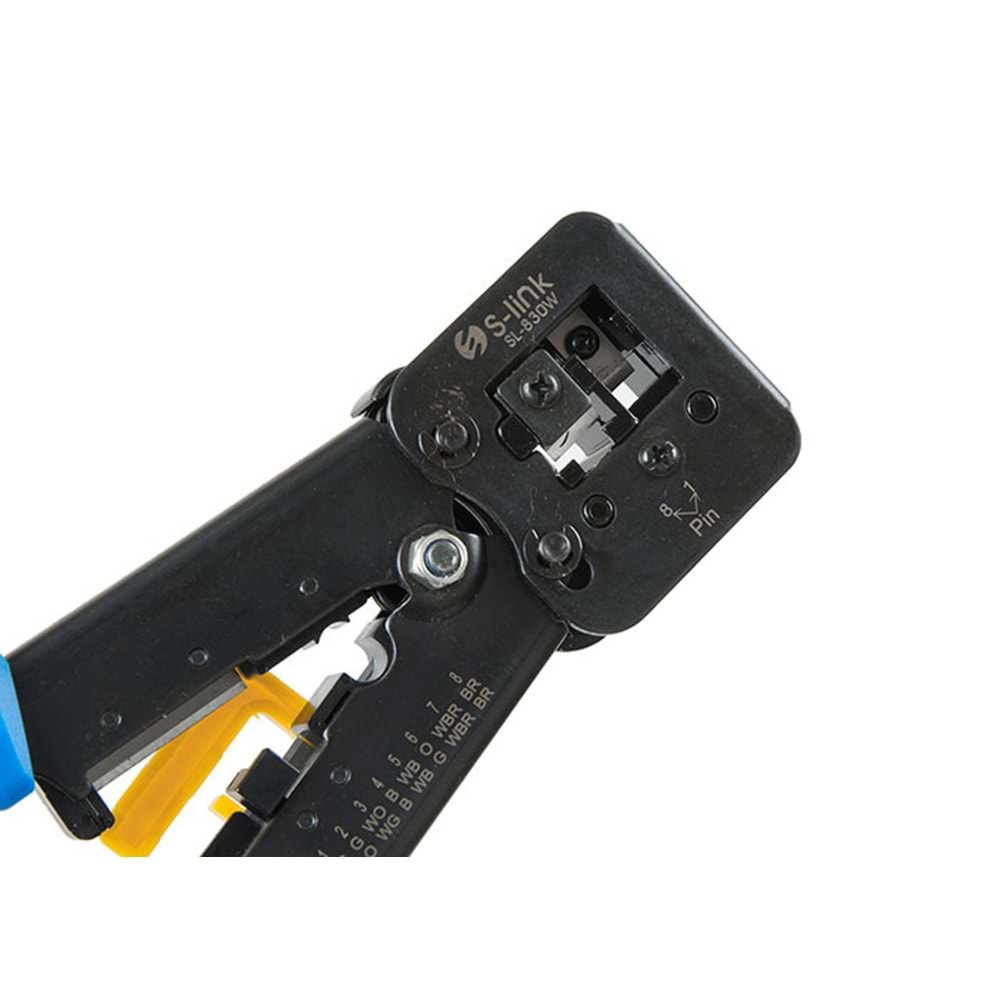 S-LINK SL-830W 8P8C/RJ-45, 6P4C/RJ11 Kablo Sıkma Pensesi Yeni Nesil