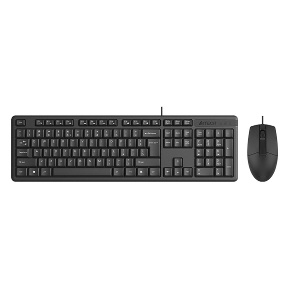 A4TECH KR-3330 Kablolu USB Q Trk Siyah Klavye - Mouse Set
