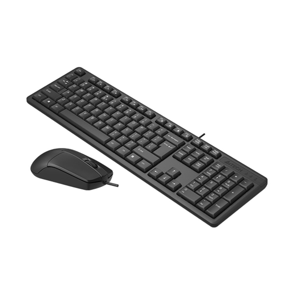 A4TECH KR-3330 Kablolu USB Q Trk Siyah Klavye - Mouse Set