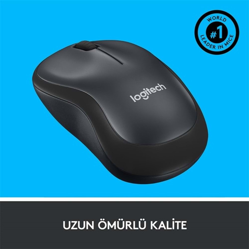 LOGITECH M220 Kablosuz Sessiz Gri/Siyah Mouse (910-004878)