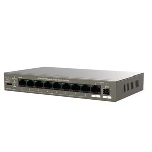 TENDA 8port PoE 102w 1-SFP Gigabit Yönetilemez Switch TEG1110PF-8-120W