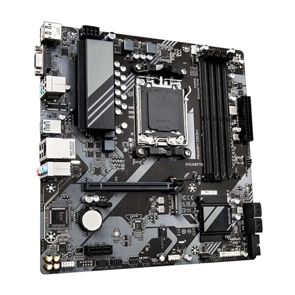 GIGABYTE A620M-DS3H DDR5 HDMI DP PCIe 16X v4.0 AM5 mATX