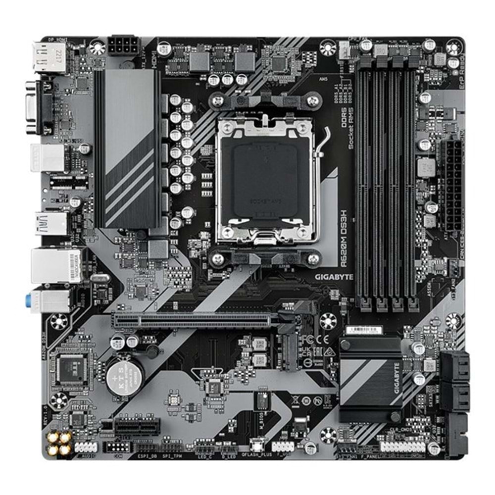 GIGABYTE A620M-DS3H DDR5 HDMI DP PCIe 16X v4.0 AM5 mATX