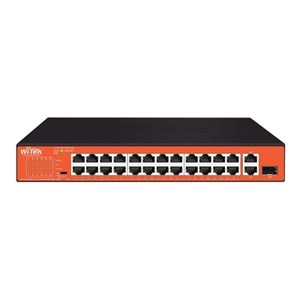 WITEK 24port 200w PoE 10/100 Yönetilemez Switch Watchdog Özellikli WI-PS526GH