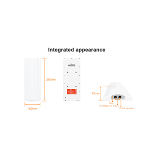 WITEK WI-CPE517 (V2) 16dbi 300mbps 5ghz 5+km Harici Access Point 150 derece