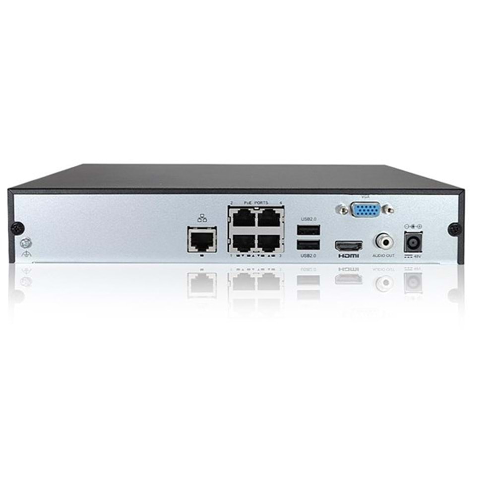 UNV 4kanal PoE 8mp 1-diskli NVR Kayıt Cihazı NVR301-04S3-P4