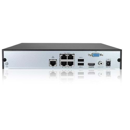 UNV 4kanal PoE 8mp 1-diskli NVR Kayıt Cihazı NVR301-04S3-P4