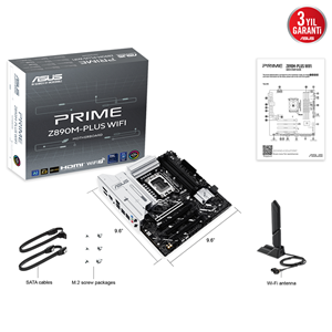 ASUS PRIME Z890M-PLUS WIFI6 DDR5 HDMI-DP TYPEC PCIE 5.0 1851p mATX
