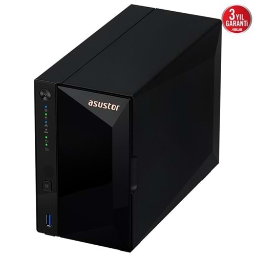 ASUSTOR 2diskli Realtek QC-2GB RAM-2.5GbE Nas Server AS3302T v2
