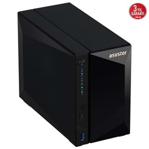 ASUSTOR 2diskli Realtek QC-2GB RAM-2.5GbE Nas Server AS3302T v2