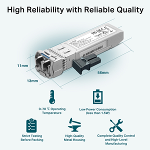 TP-LINK TL-SM5110-LR 10GBase-LR SFP+ Singlemode LC Transceiver Modül