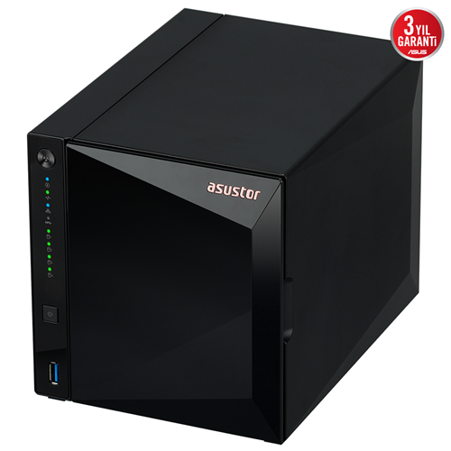 ASUSTOR 4diskli Realtek QC-2GB RAM-2.5GbE Nas Server AS3304T v2