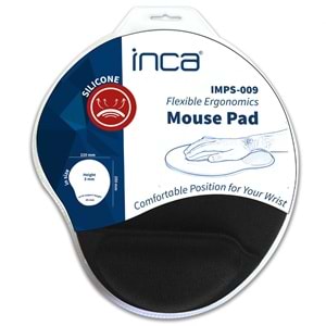 INCA IMPS-009 Bilek Destekli Siyah Mouse Pad