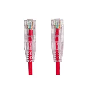 AGER 0.15metre CAT6 Utp Slim AWG28 AC-602-0015/R Kırmızı LSZH Patch Kablo (10'lu Paket)