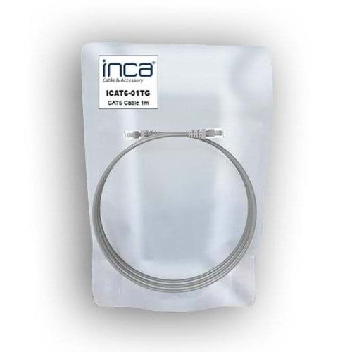 INCA 1metre CAT6 Utp ICAT6-01TG Gri Patch Kablo