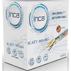 INCA 305metre CAT7 S-FTP 23AWG Saf Bakır LSZH Kablo ICAT7-305AG