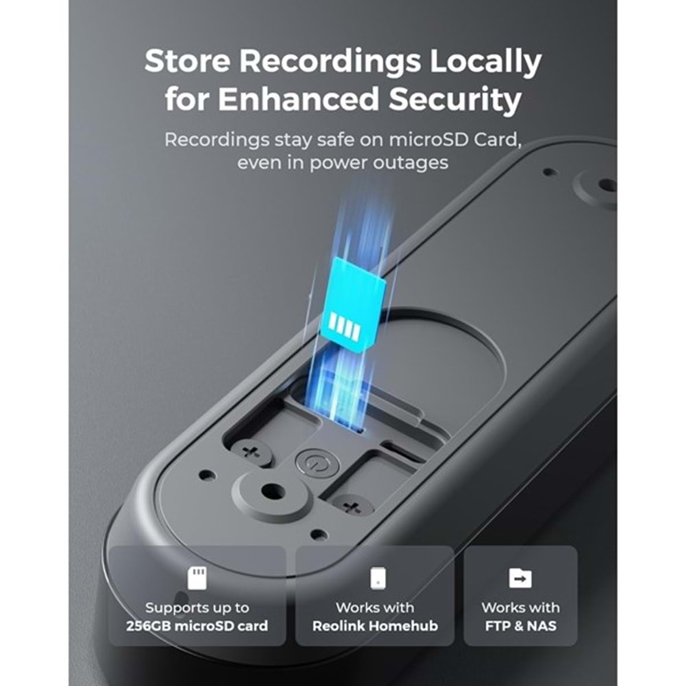 REOLINK 4MP Video Dorbell Bataryalı Kapı Zili IP Kamera PoE