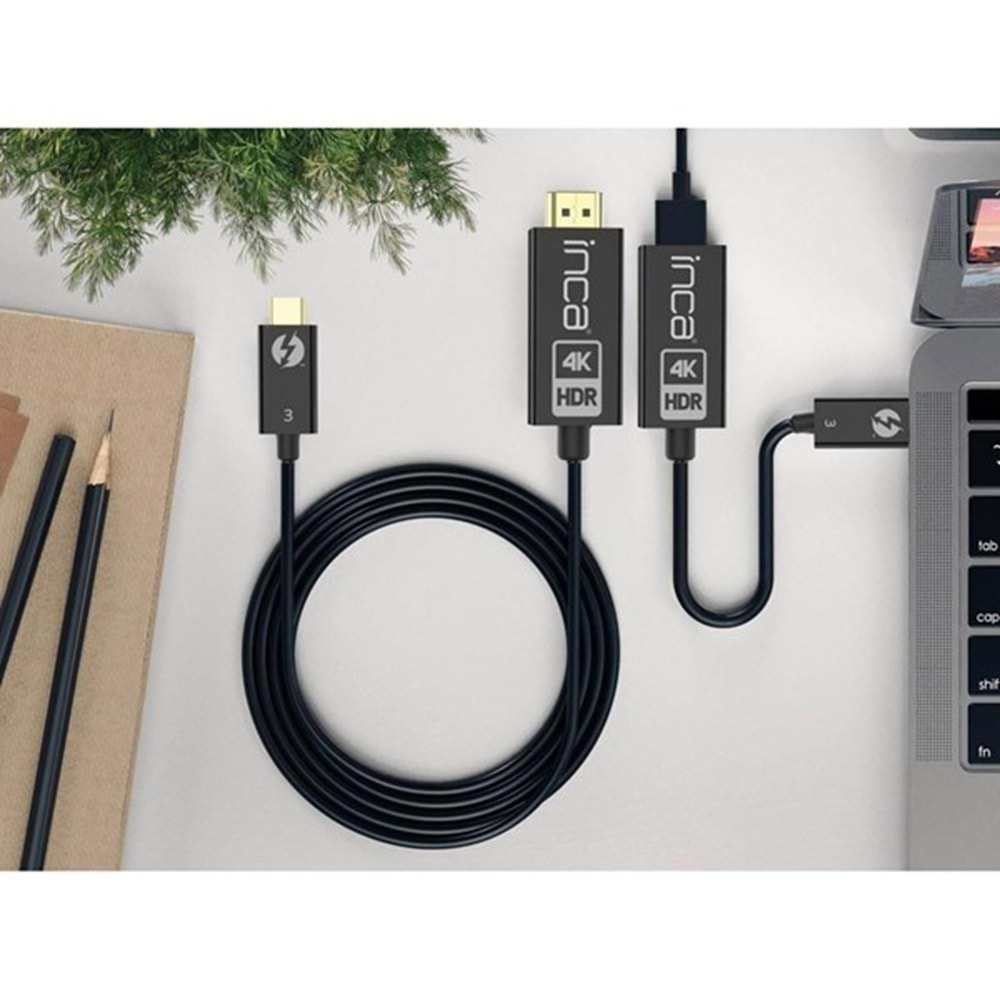 INCA 1.8metre ITCH-30 TYPE-C-HDMI Görüntü Kablosu 4K 60Hz