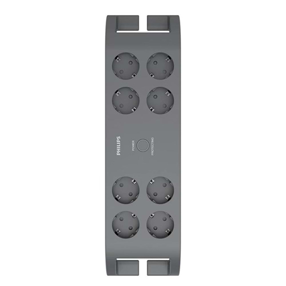 PHILIPS 8-li SPN3180A/62 900 Joules Akım Koruma Prizi Gri