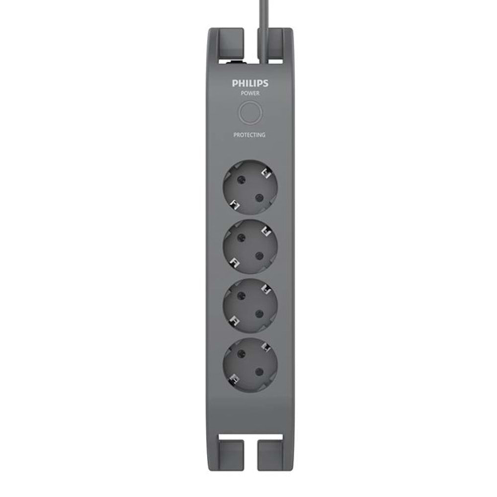 PHILIPS 4-lü SPN3140A/62 900 Joules Akım Koruma Prizi Gri