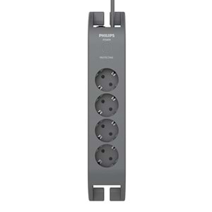 PHILIPS 4-lü SPN3140A/62 900 Joules Akım Koruma Prizi Gri